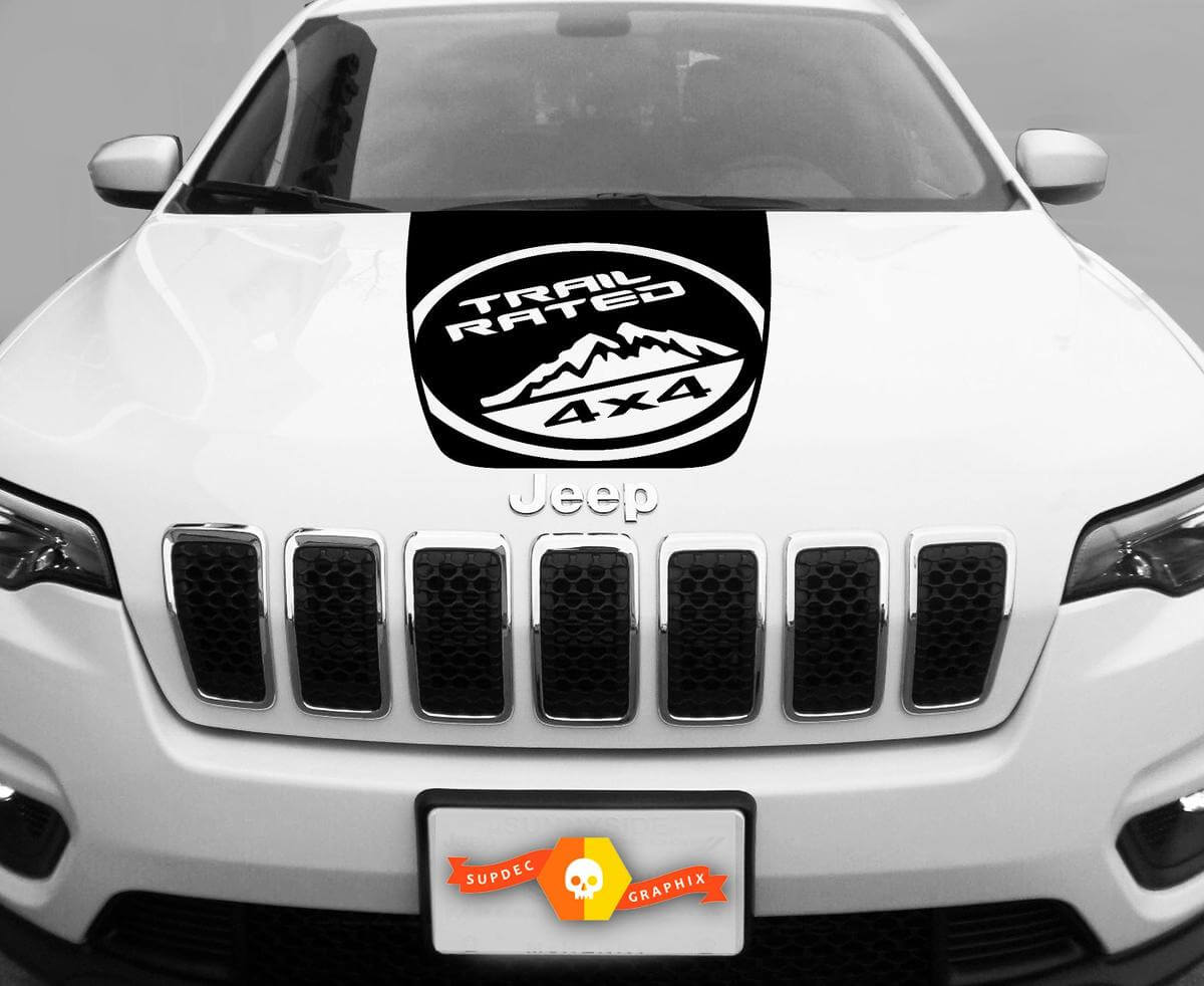 2014-2017 Jeep Cherokee Trail Rated Sport Vinyl Hood Decal Sticker Graphic 2
