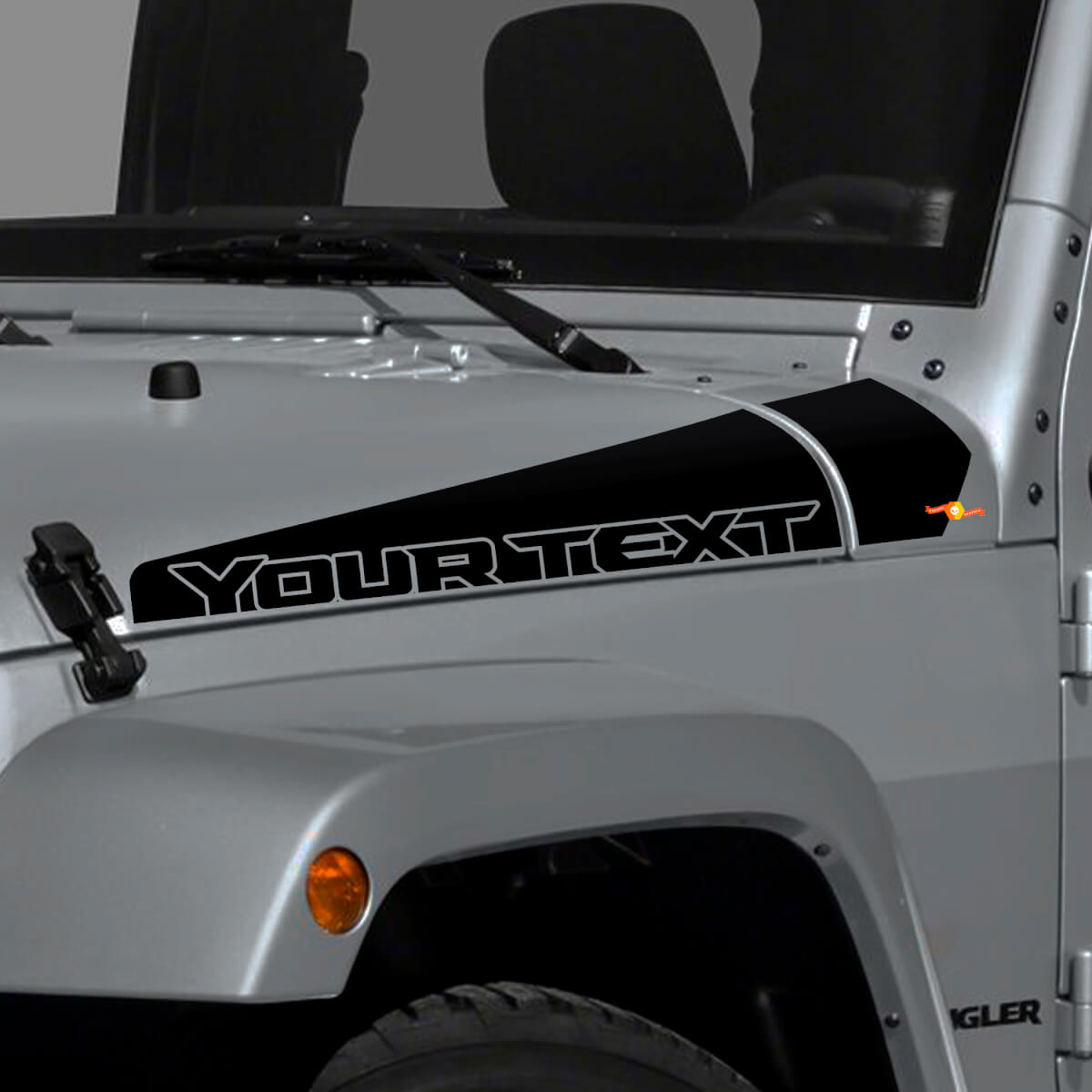 Custom Text Bonnet Vinyl Sticker Decal for Jeep Wrangler JL CJ TJ YK JK XJ