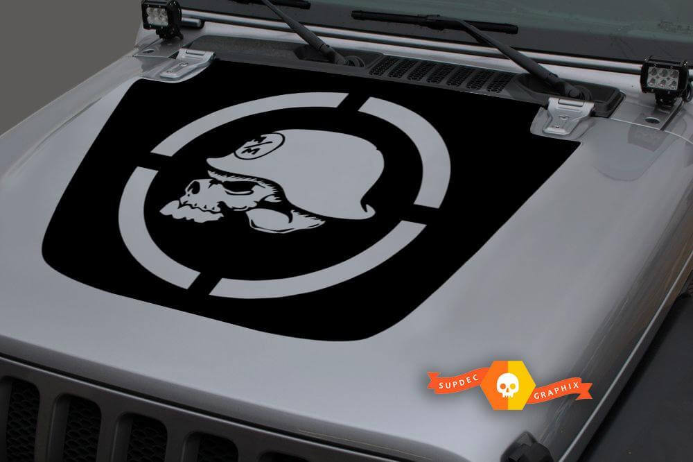 Metal Mulisha Blackout Hood Vinyl Decal Sticker 2 for Jeep Wrangler JL