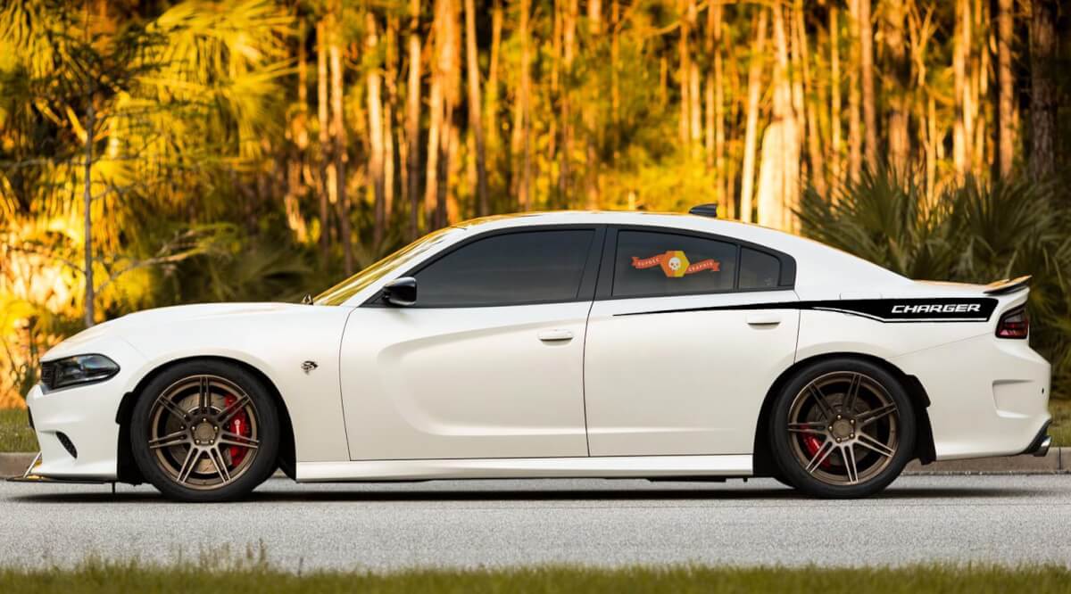 Accent Quarter Panel Stripe Vinyl Decal Kit for Dodge Charger 2015-2019