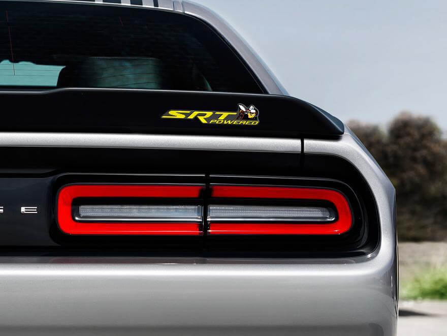 SRT Powered Domed Badge Decal for Dodge Challenger or Charger 