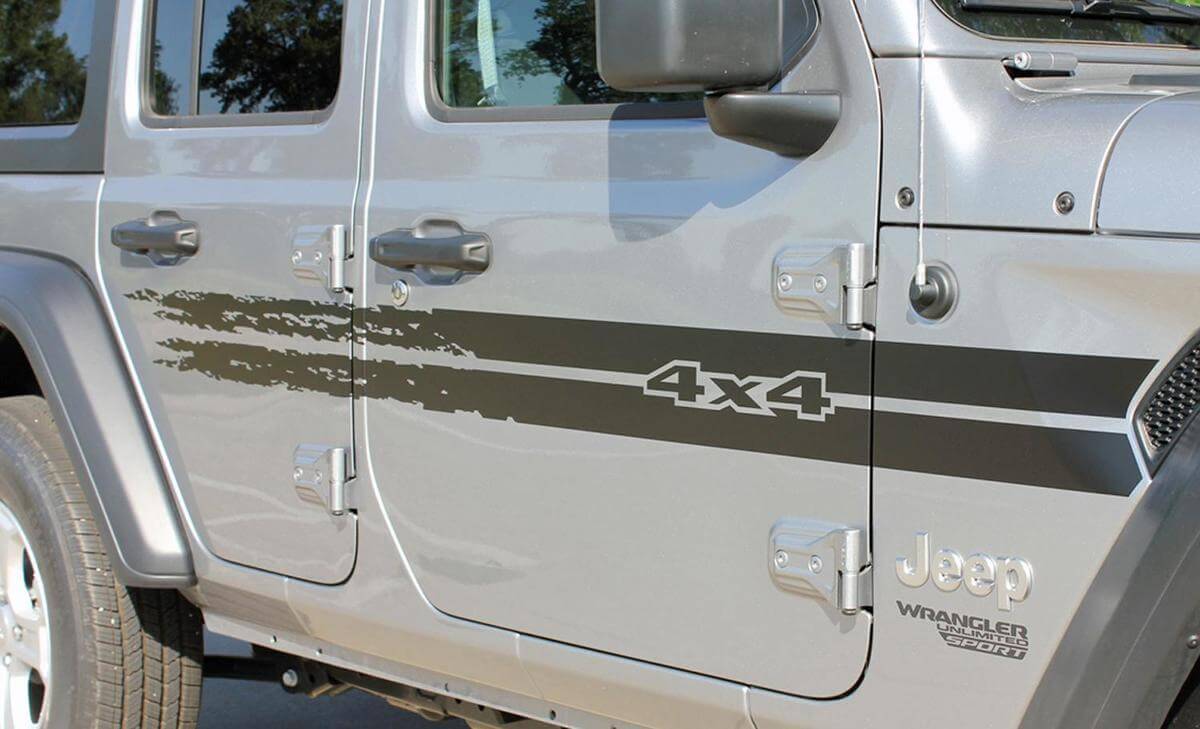 2 Jeep Wrangler Unlimited Sport 4x4 CJ TJ YJ JK XJ All Colors Sticker Decal
