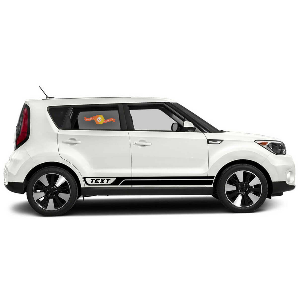 Side Lower Rocker Panel Stripes graphics decal sticker For Kia Soul
