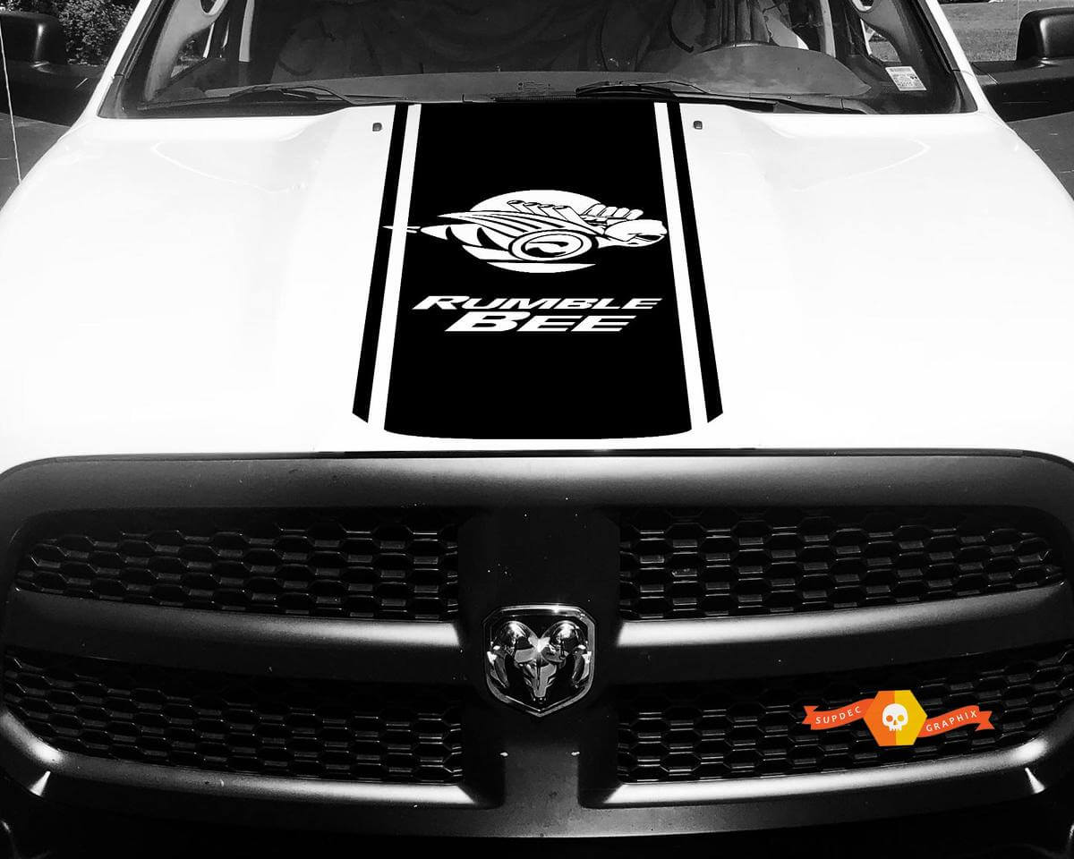 1500 2500 3500 Truck Vinyl Racing Stripe Dodge Ram Bee Hood Decals Stickers #81
