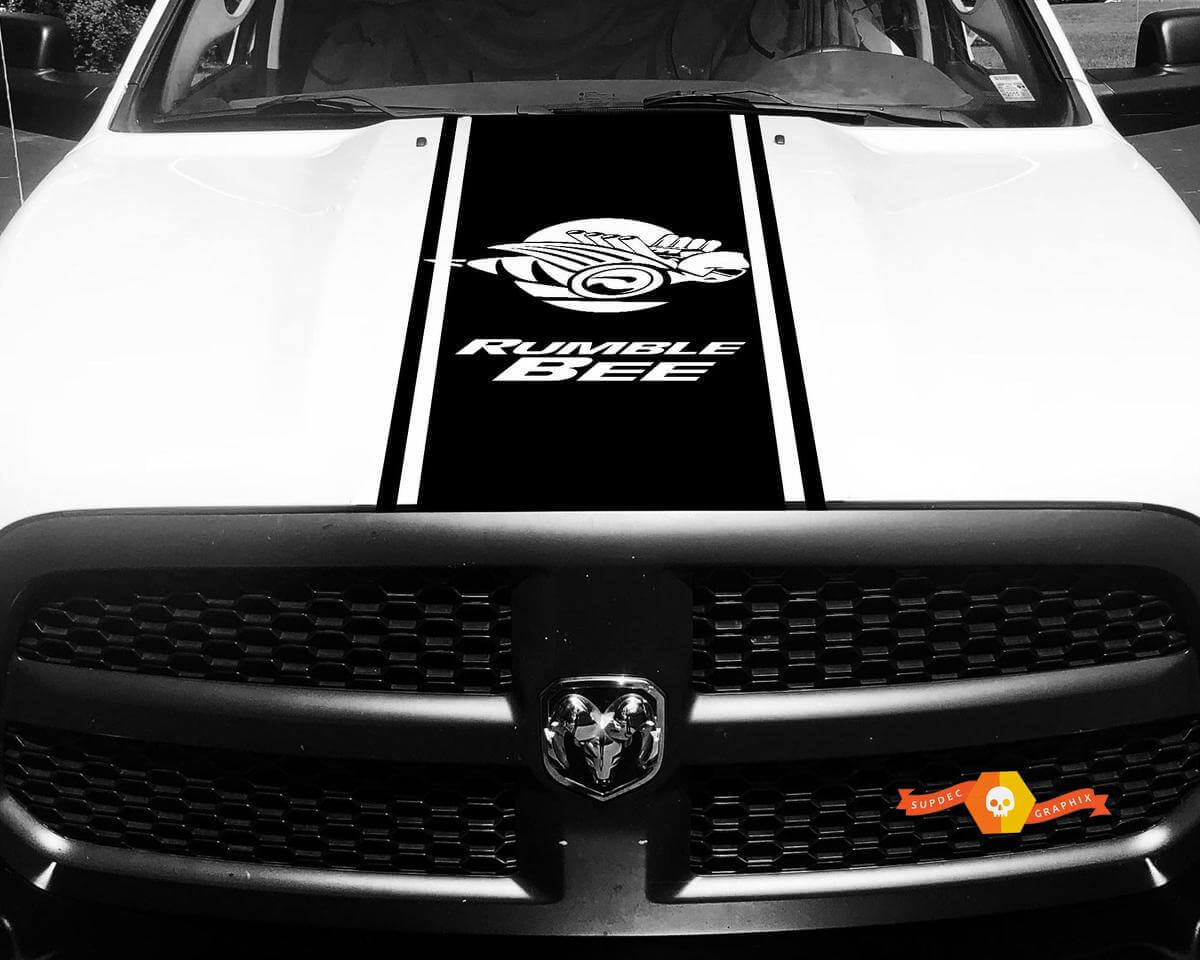 1500 2500 3500 Truck Vinyl Racing Stripe Dodge Rumble Bee Hood Decals Stickers #83

