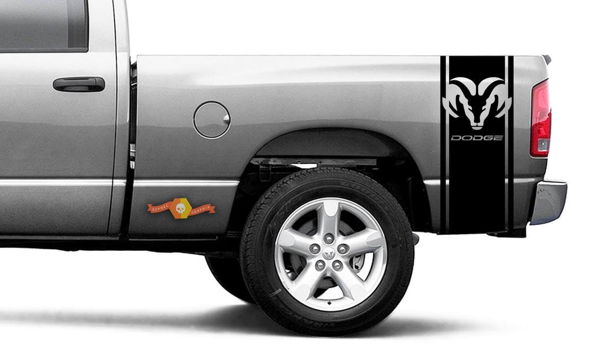 DODGE RAM 1500 VINYL DECAL bed side stripe racing Hemi Ram sticker  #112

