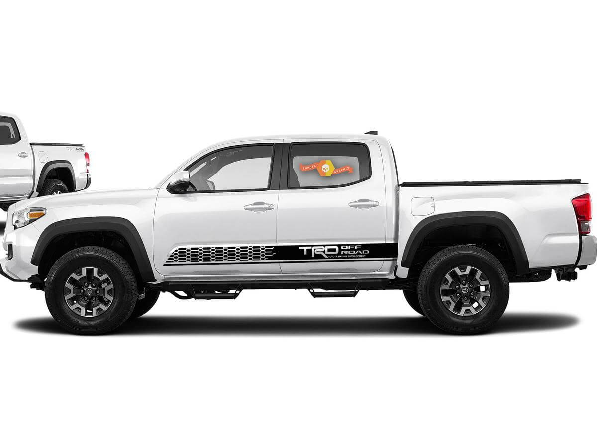 TRD Off Road Style Side Stripes Vinyl Decal Kit for Toyota Tacoma 2016-19 