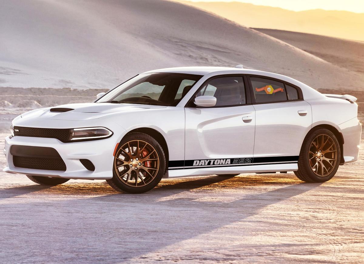 2X Dodge Charger Daytona 392 Rocker Panel Stickers Decals Stripe Vinyl Graphics 2011-2018
