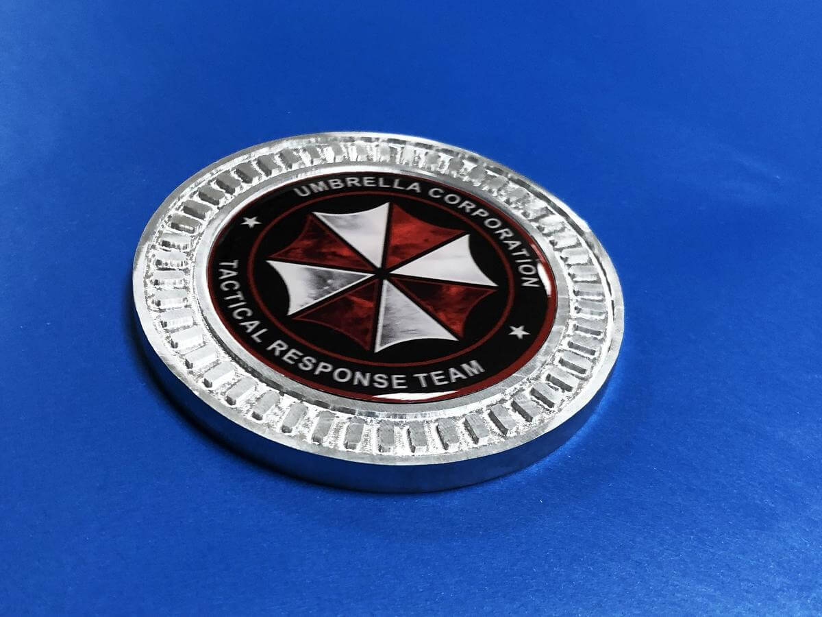 3D Badge Umbrella Corp Team Metal Aluminum Bed Side Emblem For Jeep Wrangler JL JK YJ TJ
