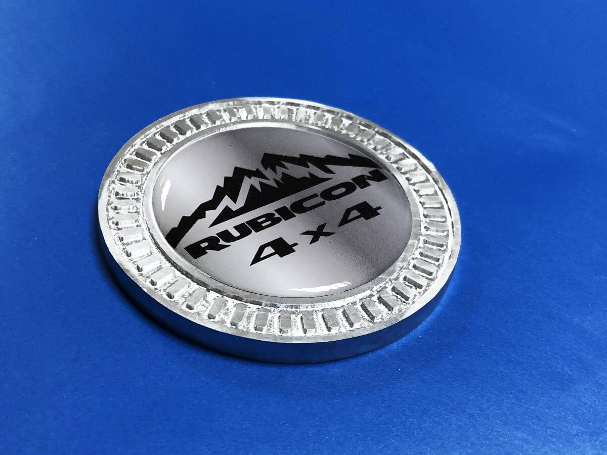 3D Badge Mountains Rubicon 4x4 Metal Aluminum Bed Side Emblem For Jeep Wrangler JL JK YJ TJ
