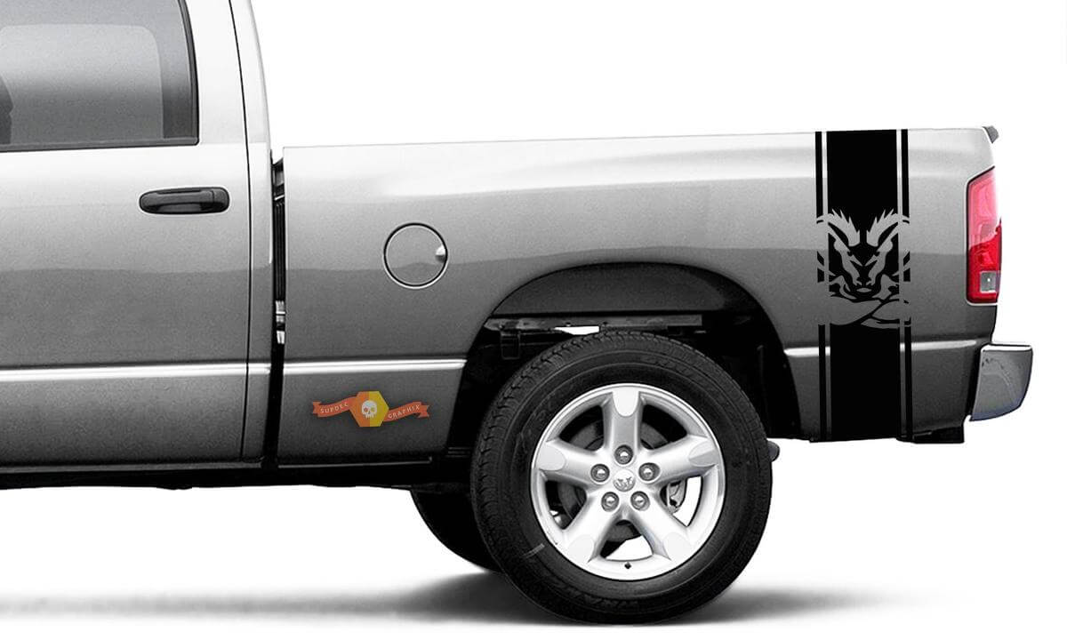 Dodge Ram 1500 2500 3500 Decal Sticker Vinyl Graphic Bed Side Stripes Bad Ram
