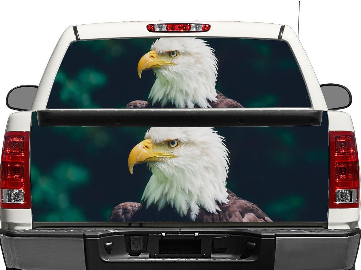 American Bald Eagle Rear Window or Tailgate Vinyl Decal for Pick-up Trucks SUVs 