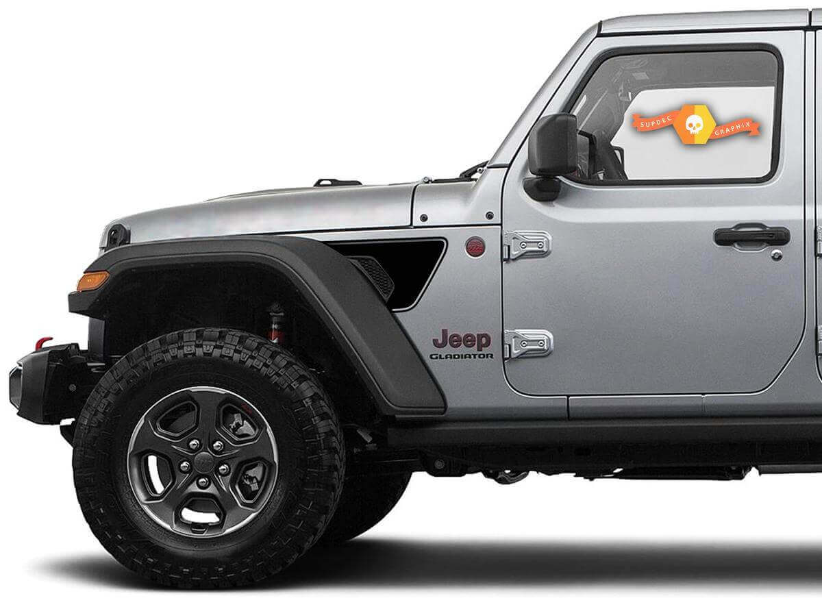 Blackout Fender Vent Vinyl Decal Kit for Jeep Gladiator & Wrangler
