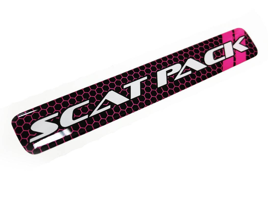 Purple Scat Pack Style Steering Wheel Domed Decal for Dodge Challenger Charger