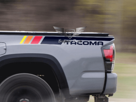 Vintage TRD Style Side Stripe Vinyl Decals for Toyota Tacoma