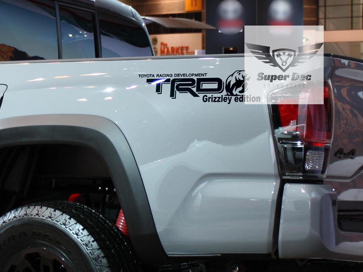TRD Grizzley Edition Bed Side Vinyl Decal Pair for Toyota Trucks