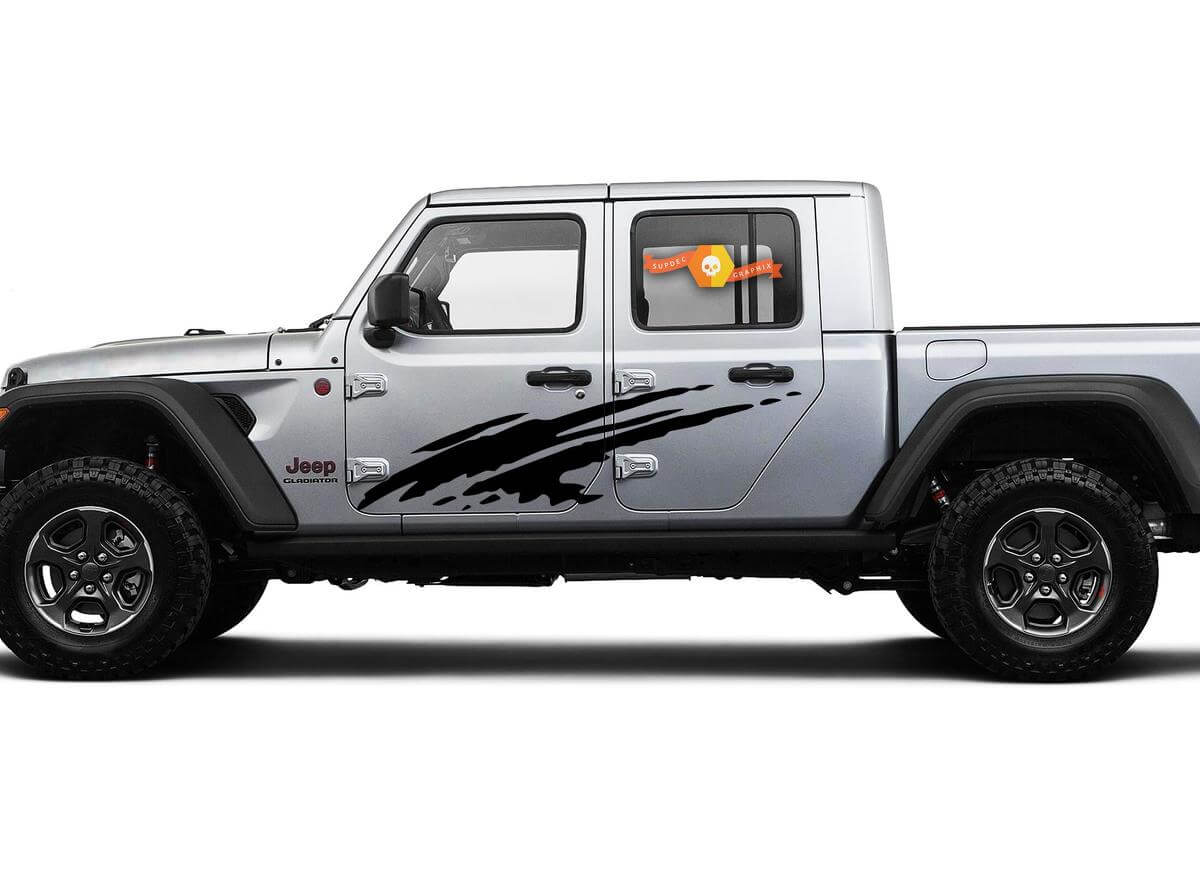 Extra Large Side Splash Style Vinyl Decal Sticker Graphics Kit 2 for Jeep Gladiator JT