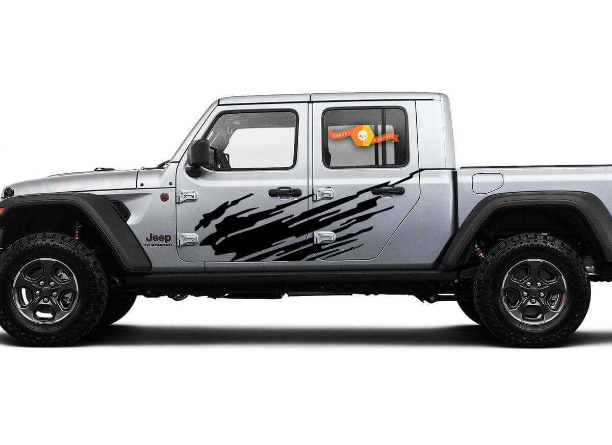 Splash Dirt Side Door Vinyl Decal Sticker Graphics Kit 3 for Jeep Gladiator JT