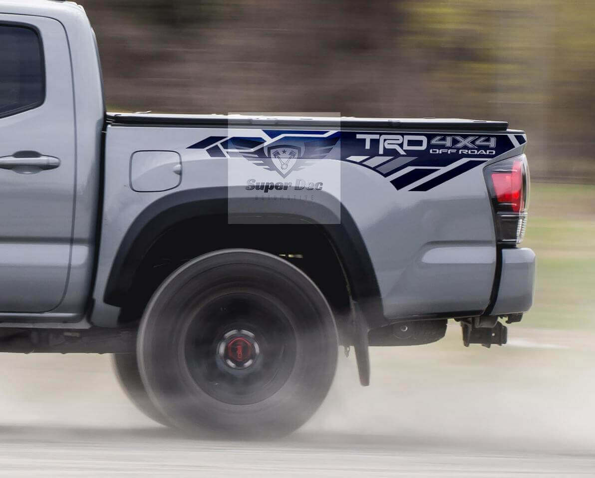 TRD Geometric Graphic Rear Side Vinyl Stickers Decal For Toyota Tacoma Tundra