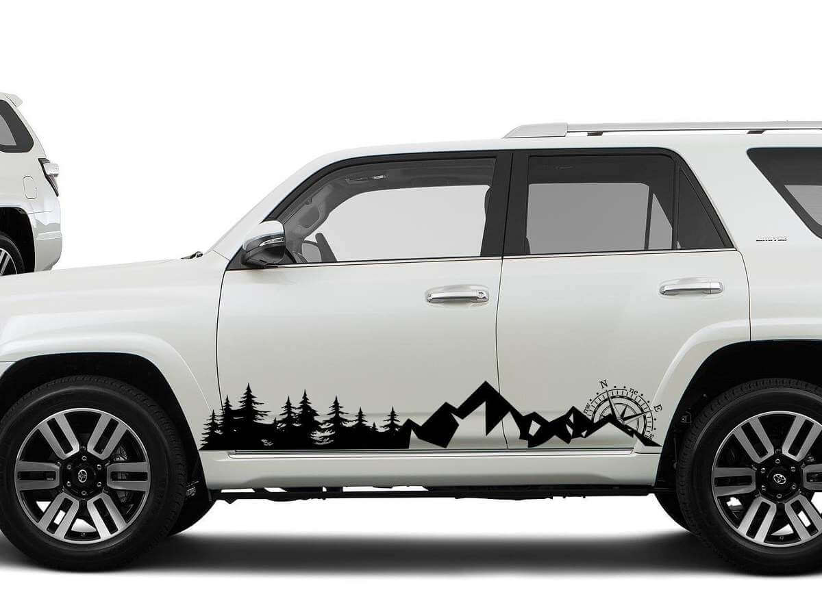 Mountain Forest Side Stripe Vinyl Decal Kit for Toyota 4Runner