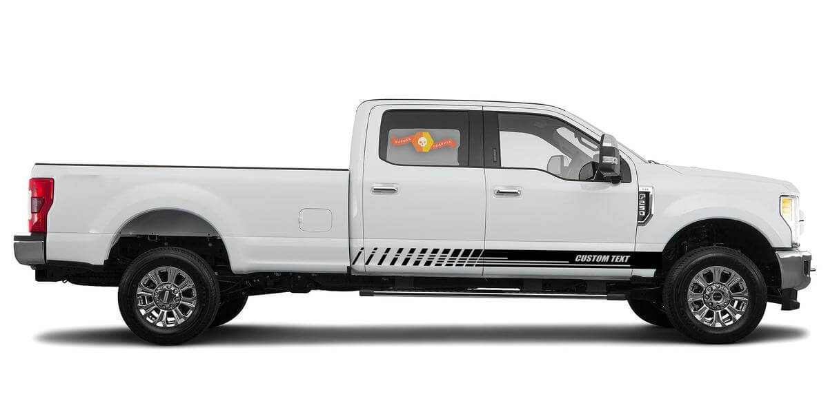Racing rocker panel stripes vinyl decals stickers for Musclecar F-250 2020
