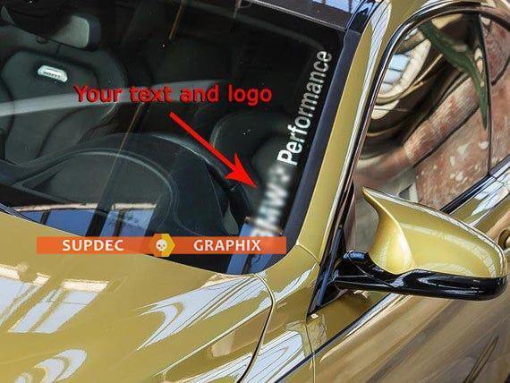 Custom M Performance Style Windshield Vinyl Decal for BMW
