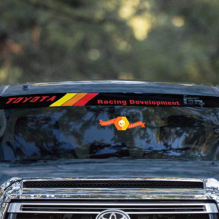 TRD Style Vintage Windshield Banner Vinyl Decal for Toyota Trucks