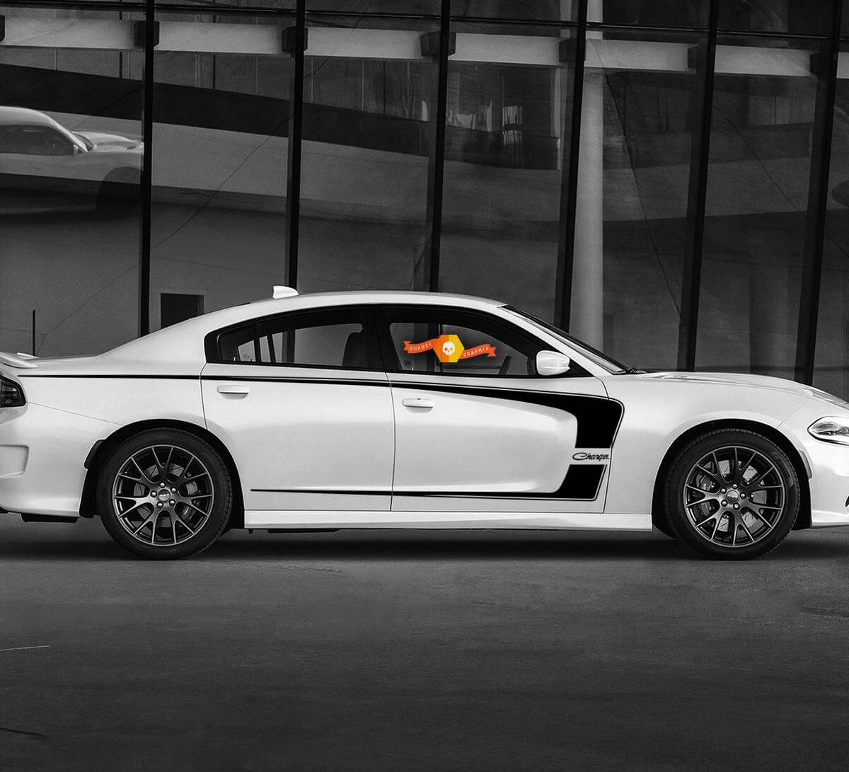 Dodge Charger C Stripe Hemi RT 345 Decal Sticker Complete Graphics Kit fits to models 2011-2020
