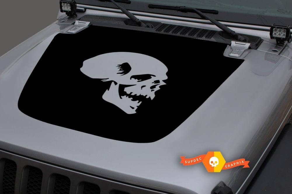 Skull Hood Vinyl Decal for Jeep Wrangler JL/JLU and Gladiator JT