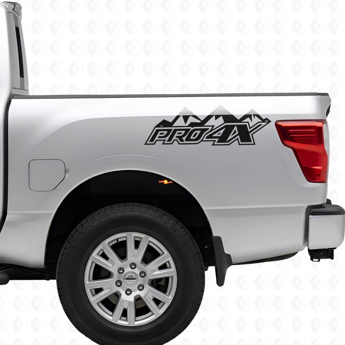 PRO-4X Mountain Bed Side Vinyl Decals Kit for Nissan Titan 2016+