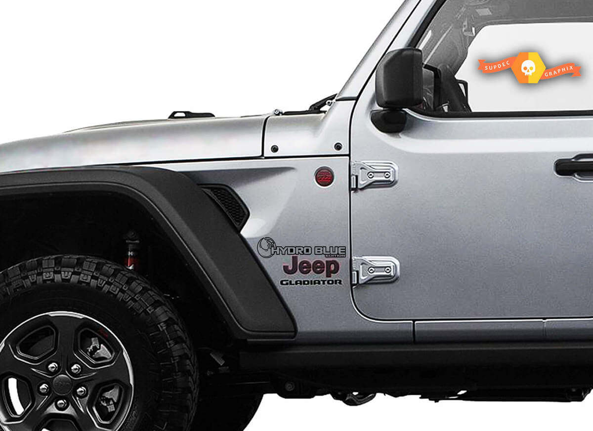 Hydro Blue Edition Fender Vinyl Decal Kit for Jeep Wrangler and Gladiator 