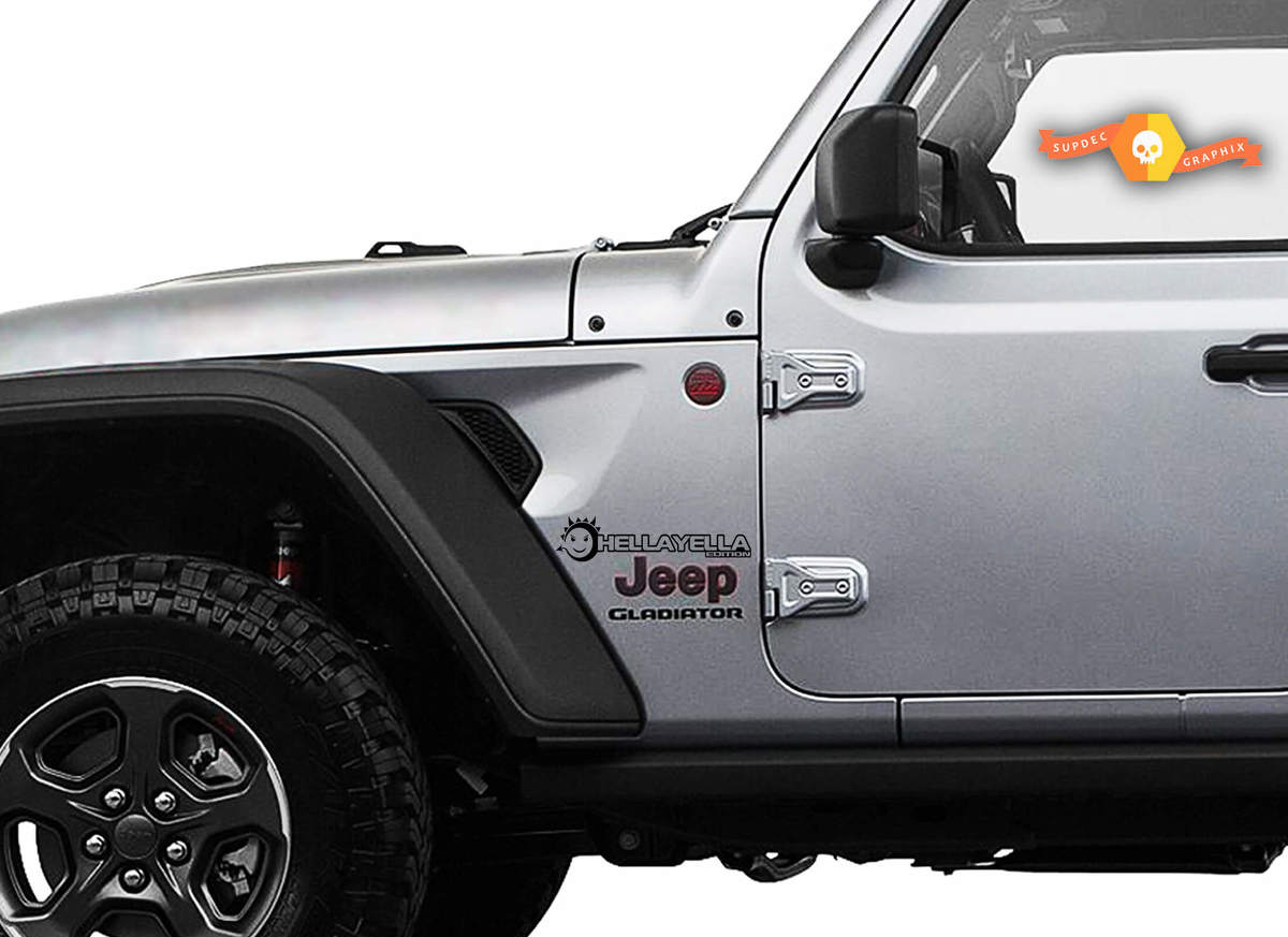 Jeep Wrangler Gladiator Fender JL JT Hella Yella Edition Wrangler JL JLU JT Vinyl Sticker Decal Kit
