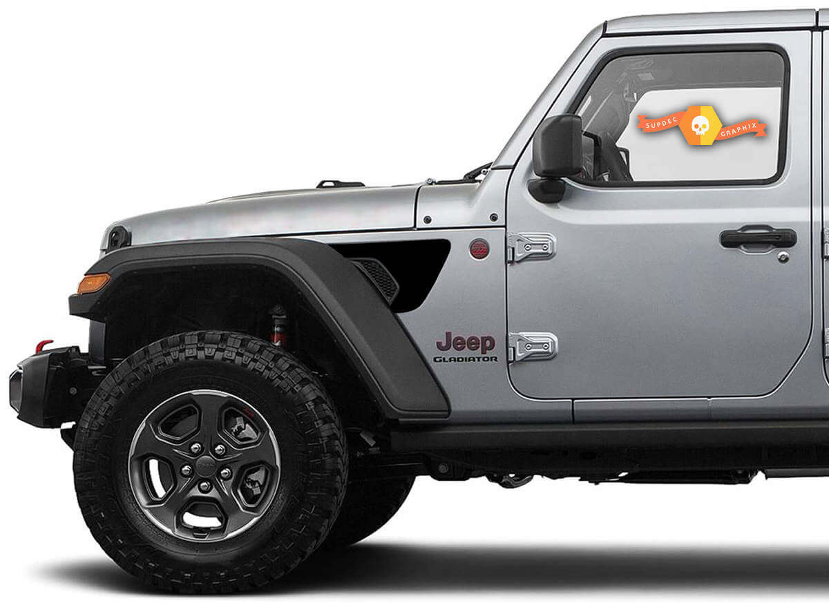 Fender Vent Vinyl Decal Kit for Jeep Wrangler JL JLU and Gladiator JT