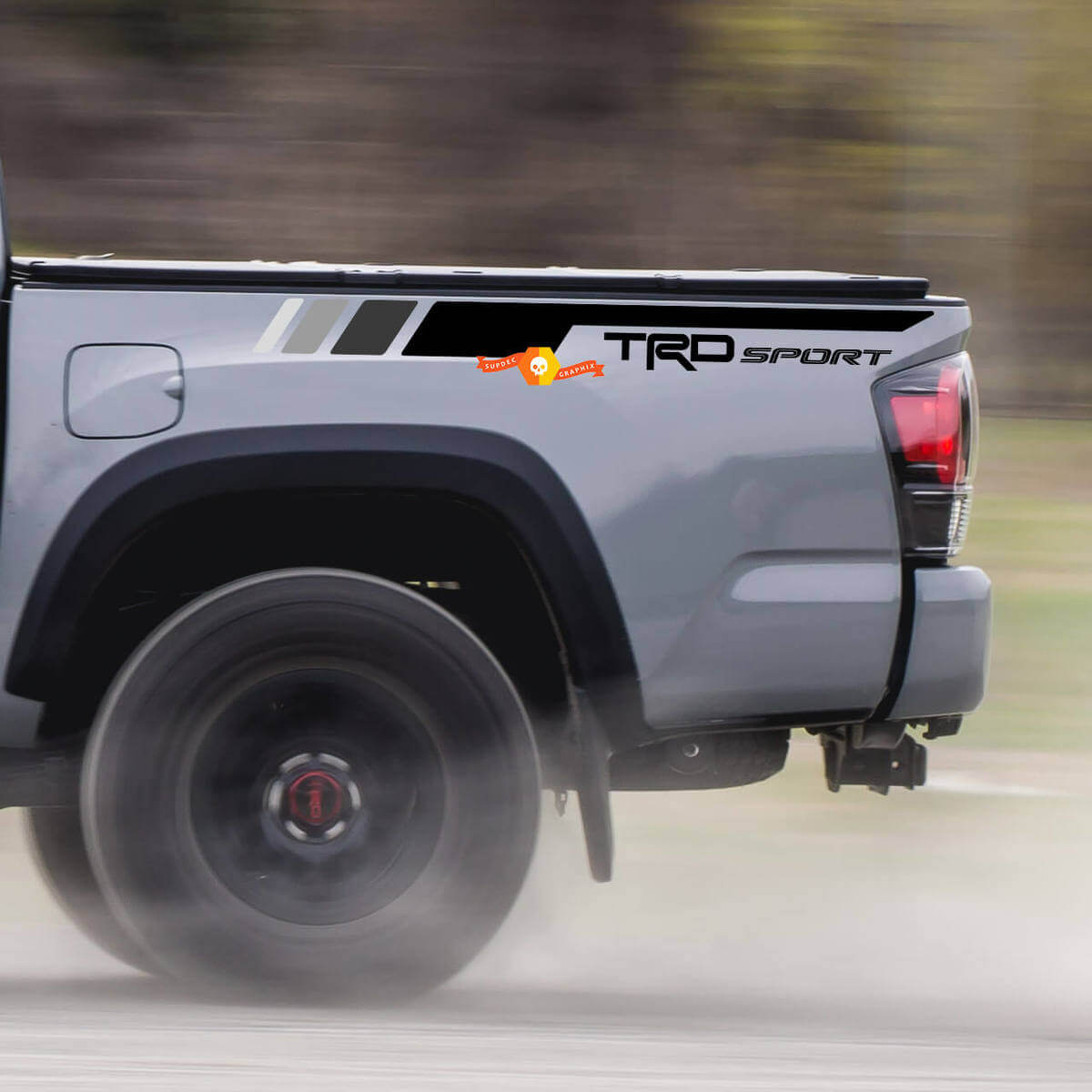 TRD Sport Style Bedside Stripes Vinyl Decal for Toyota Tacoma