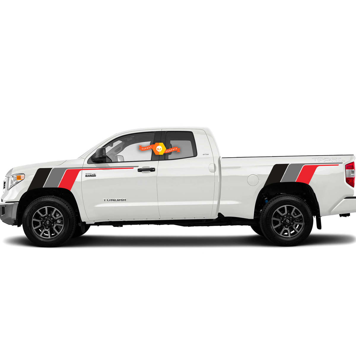 Kit Of Toyota Tundra TRD Back To The Future retro vintage stripe kit Sport 4x4 Off Road PRO Sticker Decal