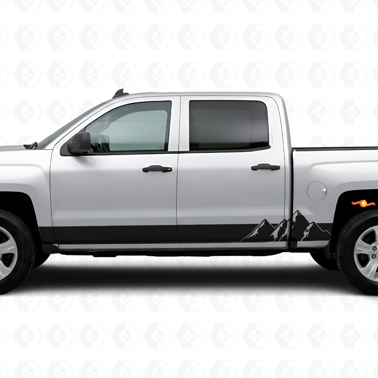 Alpine Ridge Door & Rocker Panel Vinyl Stripes for Chevrolet Silverado 1500 K2XX 2014-2019