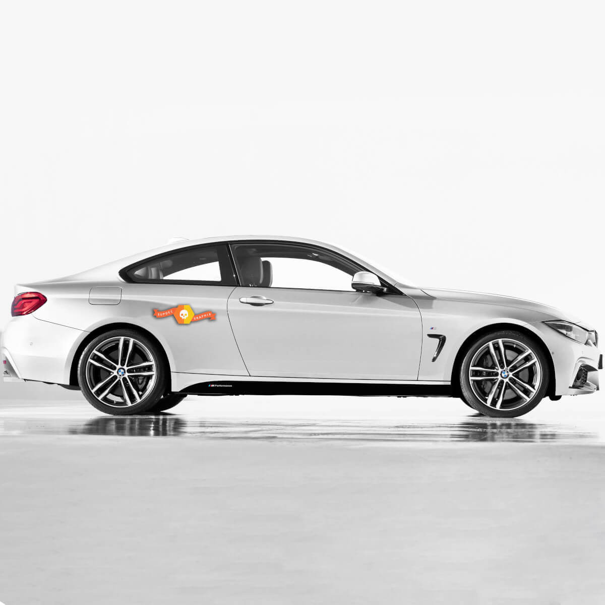 2 BMW M Performance Set Of Side Stripes For M4 F30 F31 F32 F33 F35 F36
