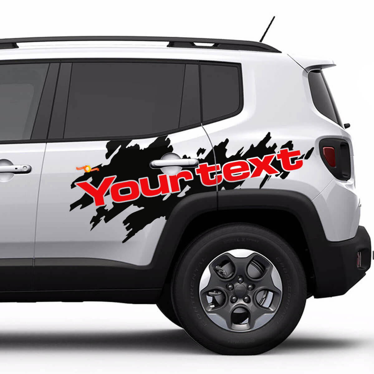 2 Color Jeep Renegade Side Splash Graphic Vinyl Decal Sticker SUV
