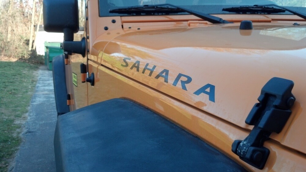 2 Sahara Jeep Wrangler Rubicon CJ TJ YJ JK XJ Vinyl Stickers