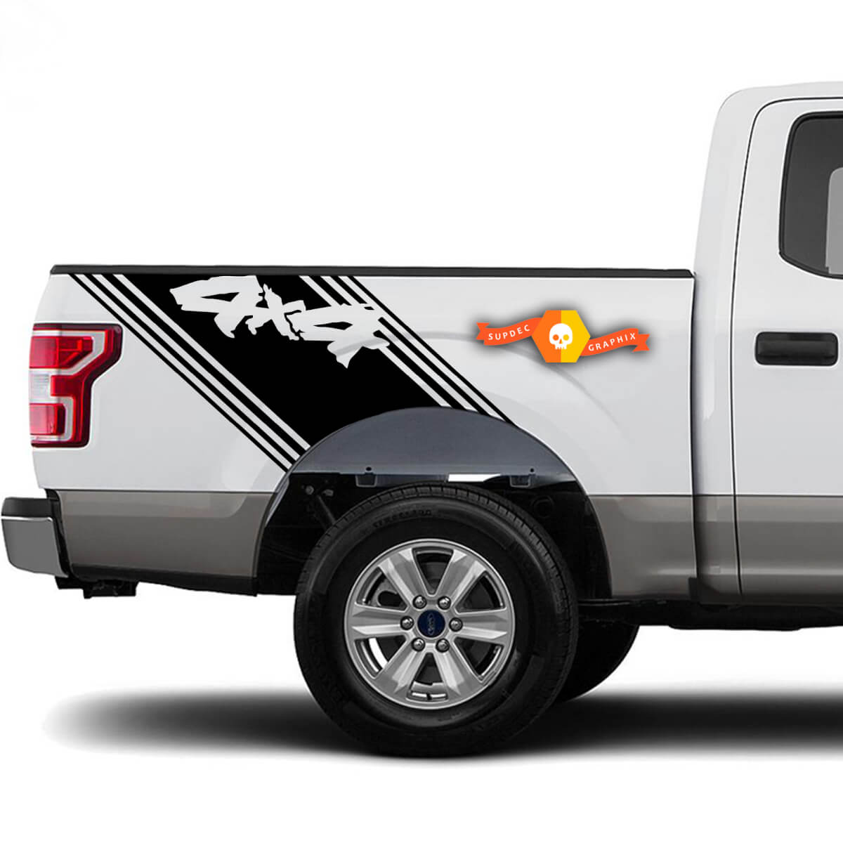 2 Truck Bed 4x4 Fade Vinyl Sticker Graphic Decals Stripe Ford GMC Toyota Dodge
