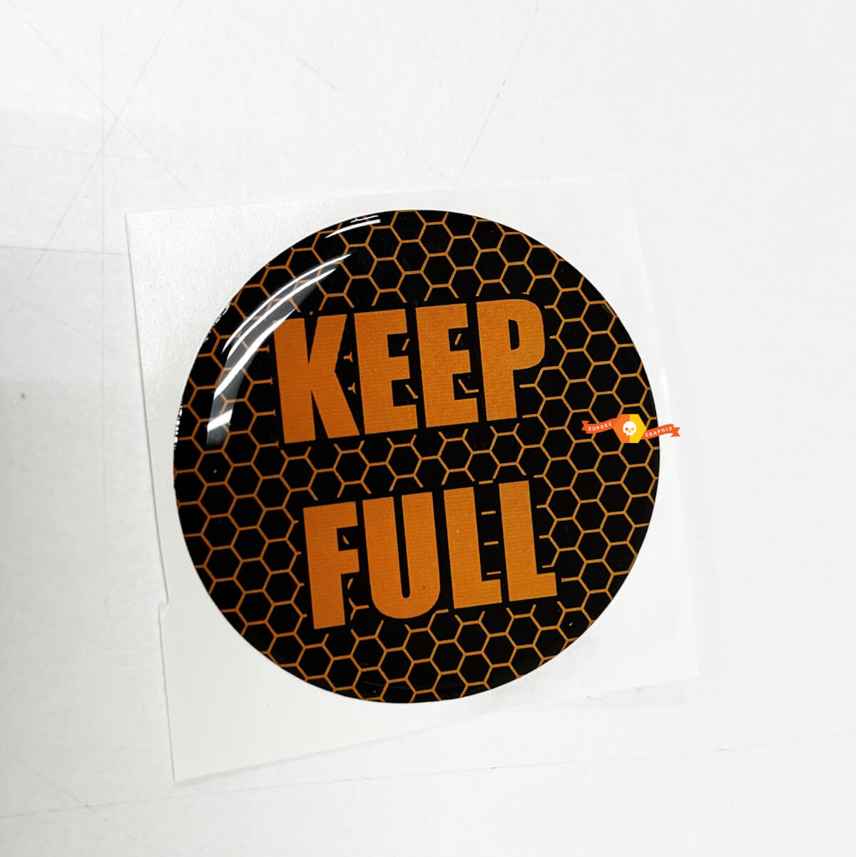 Keep Full Honeycomb Orange Door Insert emblem domed Sticker Decal for Challenger Dodge
