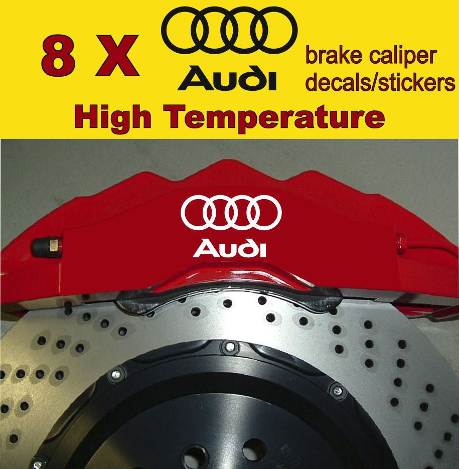 8 X Audi Brake Caliper Decals Stickers Vinyl