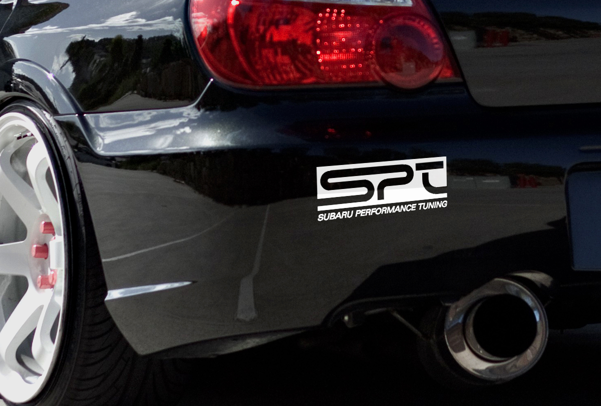 2x SPT Subaru Performance Tuning Motorsports Racing Vinyl Sticker Decal fits to Impreza BRZ WRX Legacy