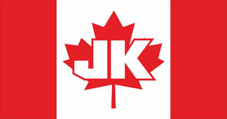 2x Jeep Canada Flag JK Wrangler Rubicon Decal Sticker
