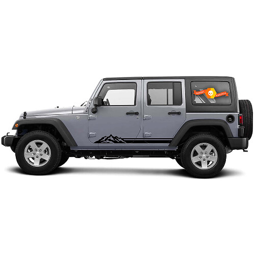 Mountain Stripes Side Vinyl Decal Sticker for Jeep Wrangler
