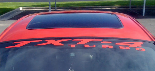 Custom Text & Turbo Lettering Windshield Vinyl Decal Sticker for Dodge Charger