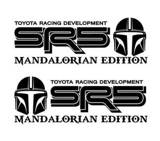 Pair SR5 Mandalorian Edition Off Road Racing Vinyl Sticker Decal for Toyota Tacoma Tundra
