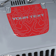 Jeep Wrangler Graphics kit Vinyl Wrap Sticker Decal Blackout Contour Map Hood Sticker Decal
 2
