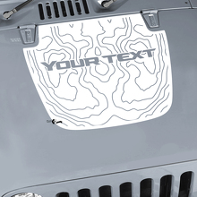 Jeep Wrangler Graphics kit Vinyl Wrap Sticker Decal Blackout Contour Map Hood Sticker Decal
 3