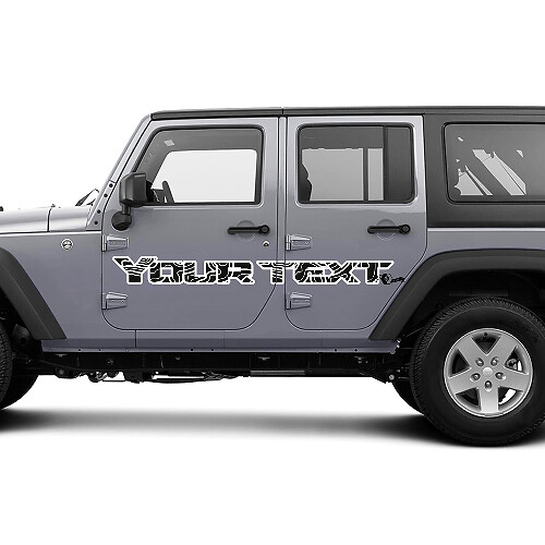 Jeep Graphics kit Vinyl Wrap Sticker Decal Blackout Contour Map Door style Sticker Decal 2 Colors
